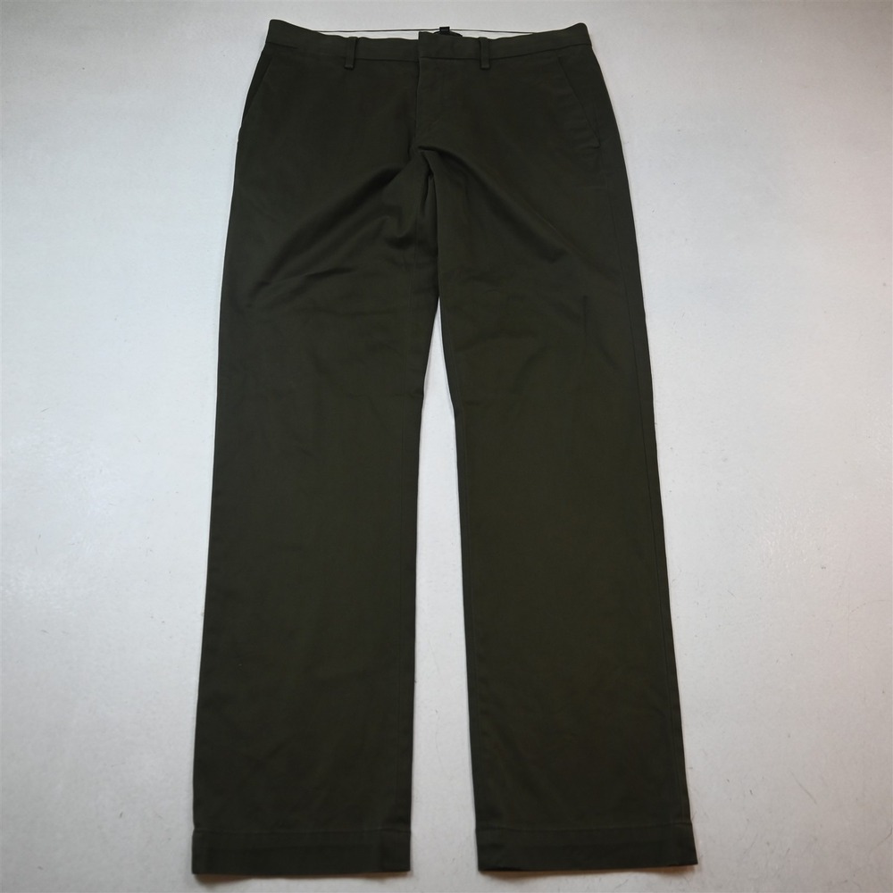 Banana Republic 33x34 Dark Green Aiden Slim Rapid Movement Chino Mens Pants